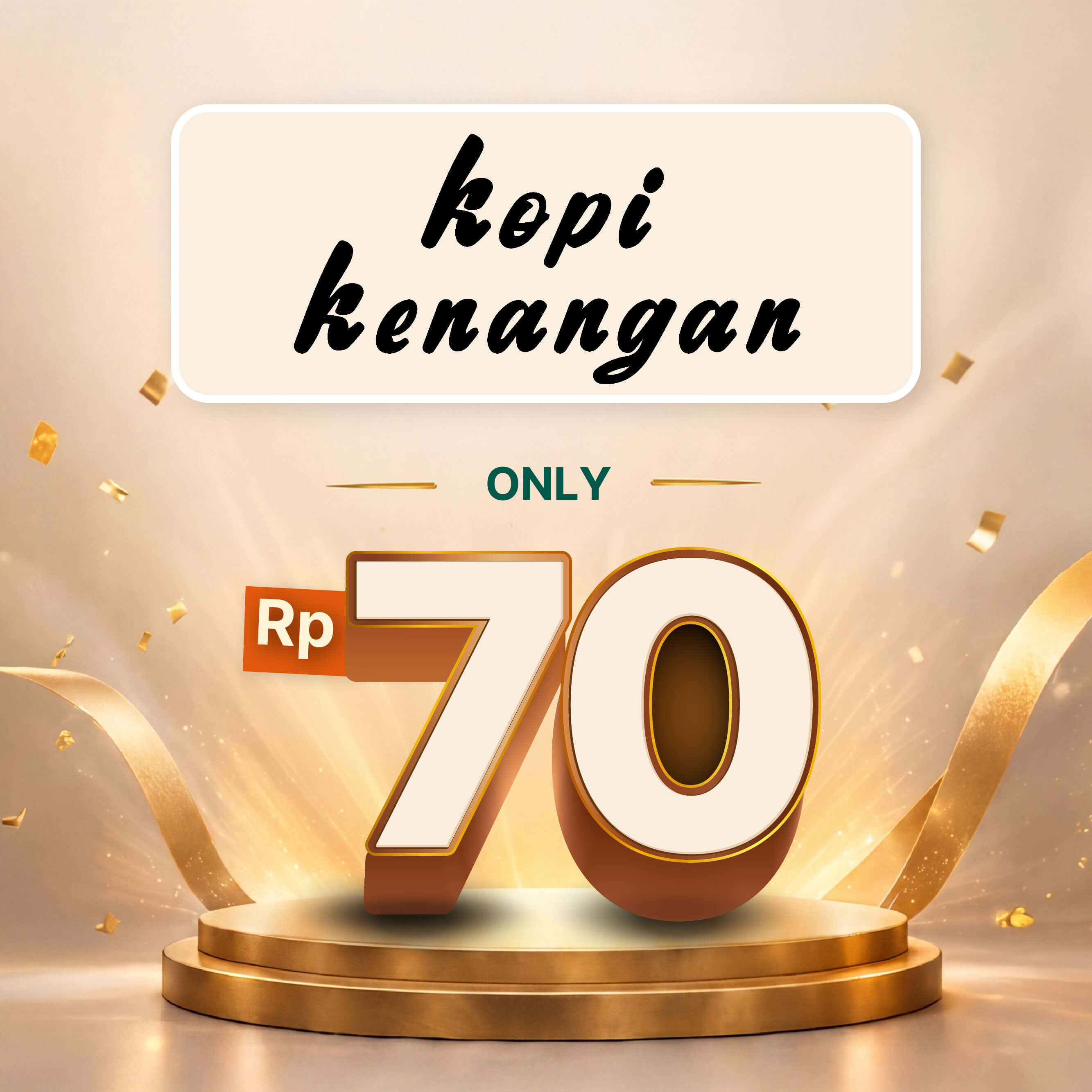 Special Price of IDR 70 at Kopi Kenangan 